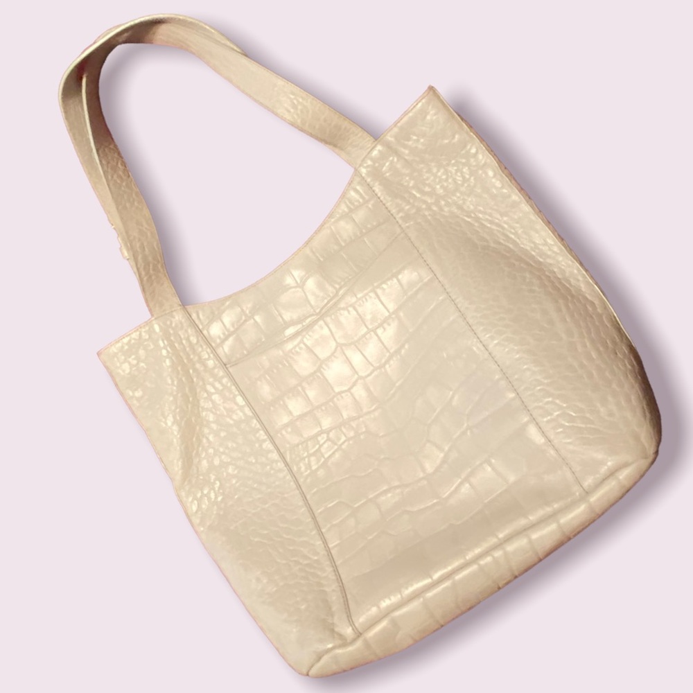 BRAHMIN White Bag Large Shoulder Pebble Off-White - Picture 3 of 13